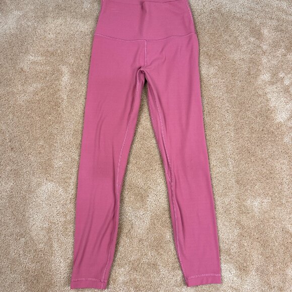 Lululemon Women's High Waisted Leggings Yoga Pants Pink Fuchsia Size 4 Athletic - Picture 3 of 9